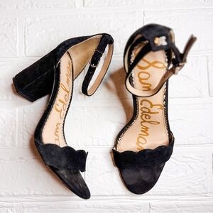 Sam Edelman Odila Scalloped Suede Sandals Size 6